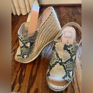 Dolce Vita Snakeskin Espadrilles size 8